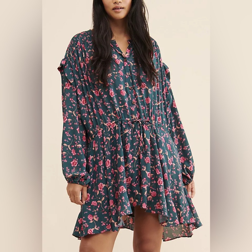 FREE PEOPLE FLORAL MINI DRESS SIZE S